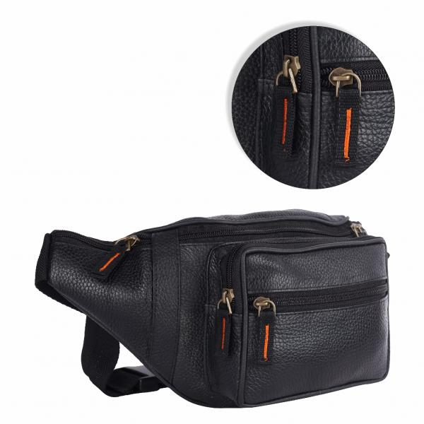 Bauchtasche Vollrindleder, genarbt