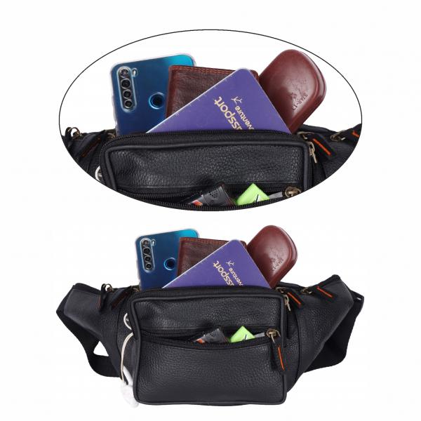 Bauchtasche Vollrindleder, genarbt