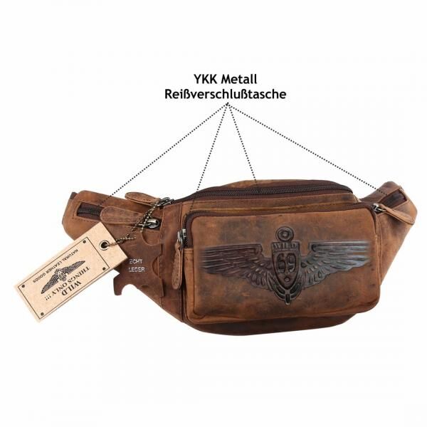 Naturleder Bauchtasche Wild Things Only