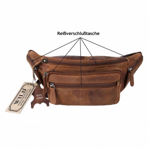 Naturleder Bauchtasche Wild Things Only