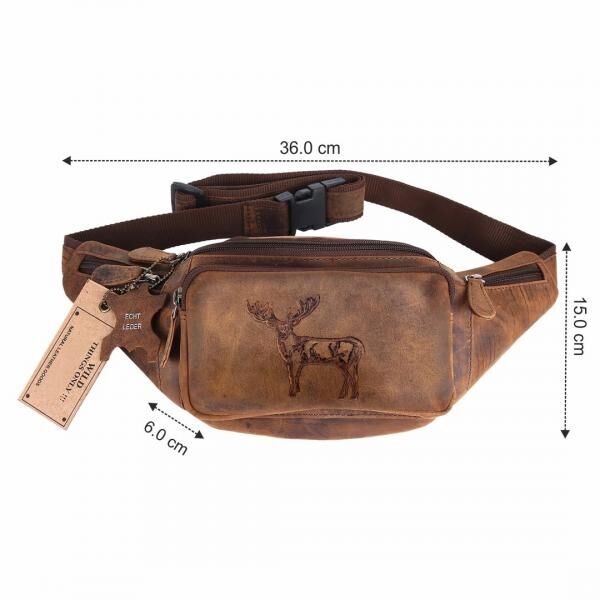 Naturleder Bauchtasche Wild Things Only