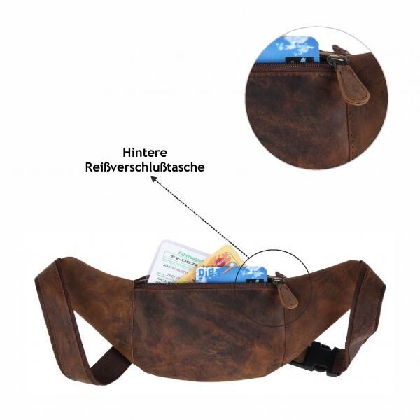 Naturleder Bauchtasche Wild Things Only