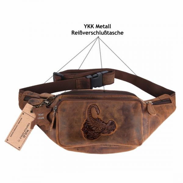 Naturleder Bauchtasche Wild Things Only