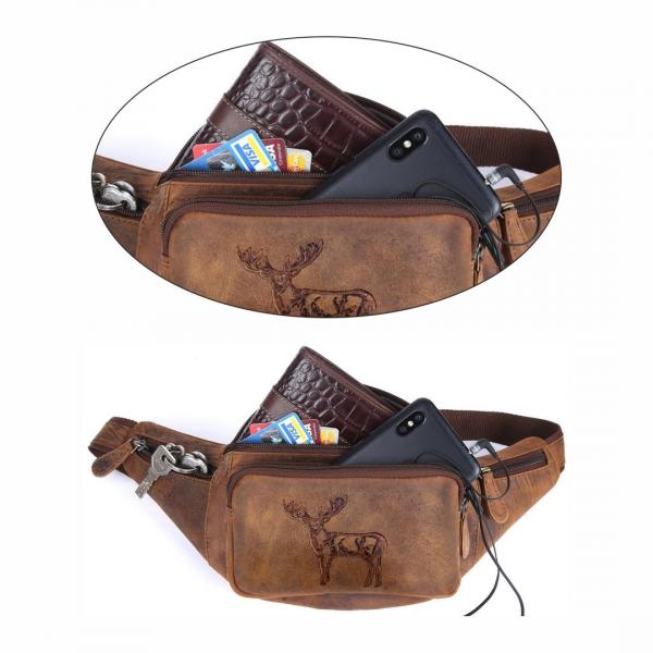 Naturleder Bauchtasche Wild Things Only