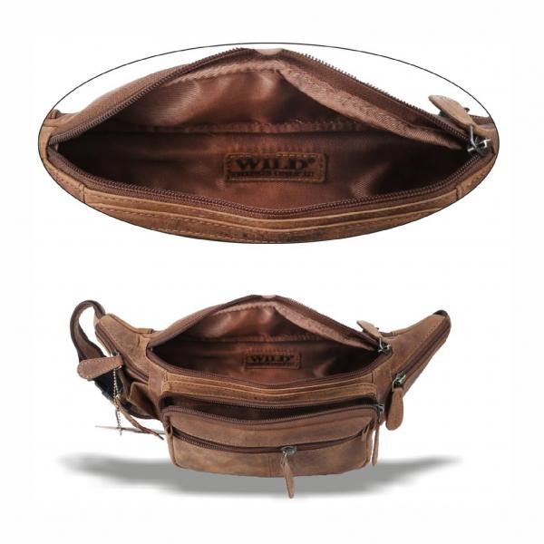 Naturleder Bauchtasche Wild Things Only