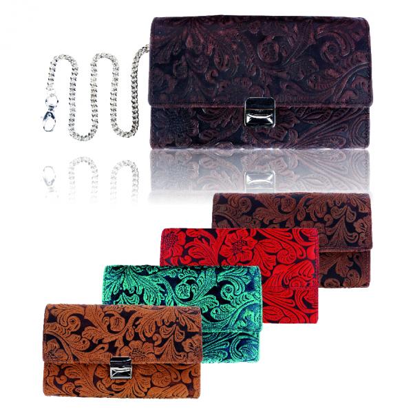 Naturleder,Flowerprint