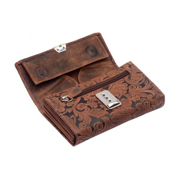 Naturleder,Flowerprint