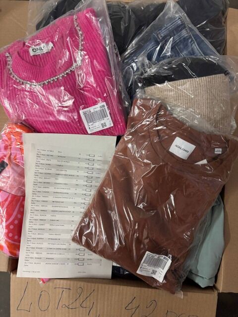 298 € – Markenbekleidung Damen & Herren (Mix) 42 Stück, Top-Marken, Kundenrücksendungen, Preis pro Stück 7,09 €