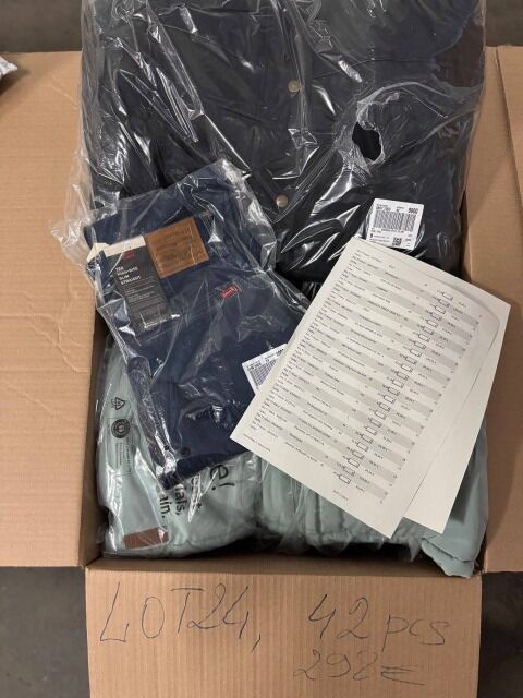 298 € – Markenbekleidung Damen & Herren (Mix) 42 Stück, Top-Marken, Kundenrücksendungen, Preis pro Stück 7,09 €