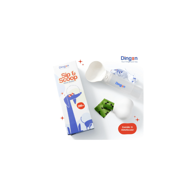 Hundetrinkflaschen To-Go Napf 2-in-1 mobile Hundeflasche Reisezubehör Hunde Flasche mit Trinkschale Hundewasserflasche Restposte