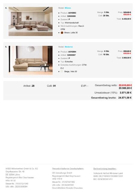 NEUE Sofa Modelle im Paket - Super Ersparnis Möbel fürs Wohnzimmer