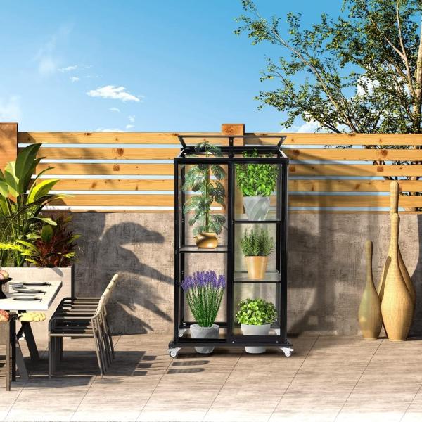 Balkon-Gewächshaus mit Sicherheitsglas