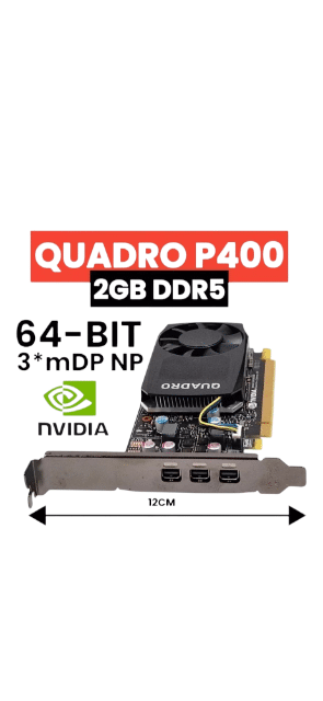PNY NVIDIA Quadro P400 2GB DDR5 Graphic Card 64-bit 3*mDP NP/ BLENDE 12CM