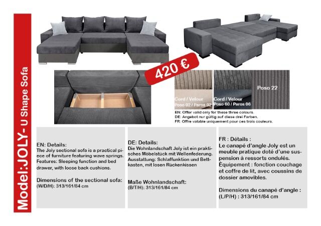 Möbel Räumungsaktion: 1. Wahl Wohnlandschaften stark reduziert! verschiedene Modelle