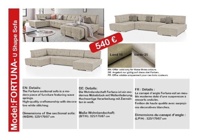 Möbel Räumungsaktion: 1. Wahl Wohnlandschaften stark reduziert! verschiedene Modelle