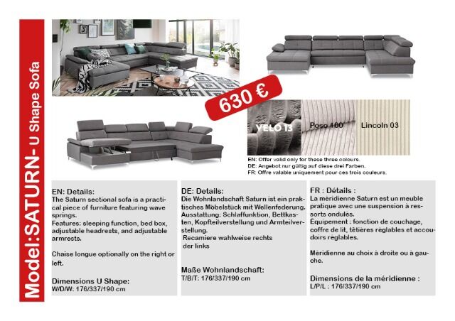 Möbel Räumungsaktion: 1. Wahl Wohnlandschaften stark reduziert! verschiedene Modelle