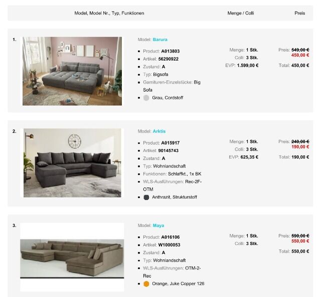 Möbel BigSofa Ecksofa Wohnlandschaft P8 - Super Deal