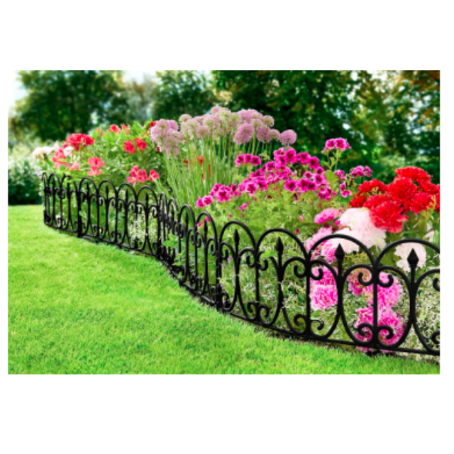 Beetumrandung Beetbegrenzung Garten Bordüre flexibel Steckbare Rasenkante Gartenumrandung Stecksystem Kunststoff Gartenbegrenzung Restposten