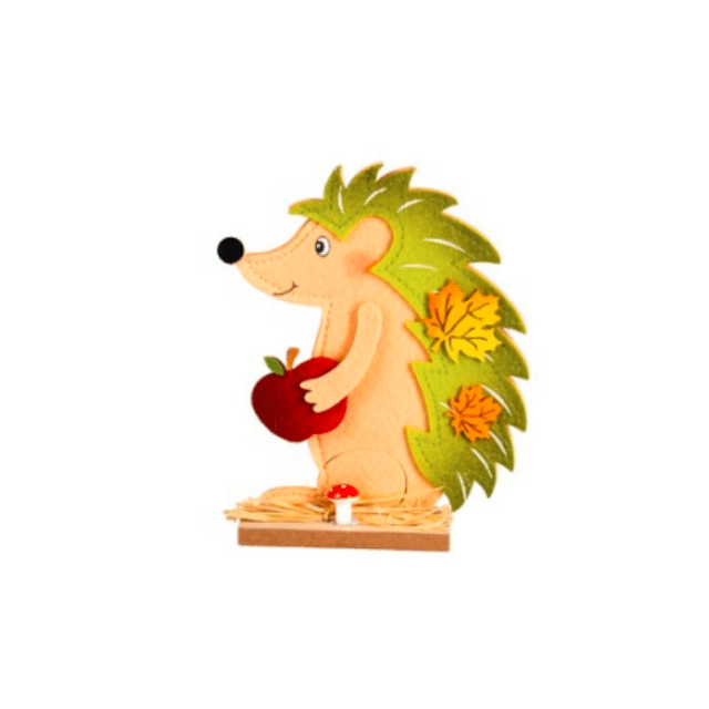 Filz-Igel Herbstliche Dekofigur Fensterdeko Tiere Dekoigel Filzfigur Wohnungsdeko Erntedank Deko Restposten