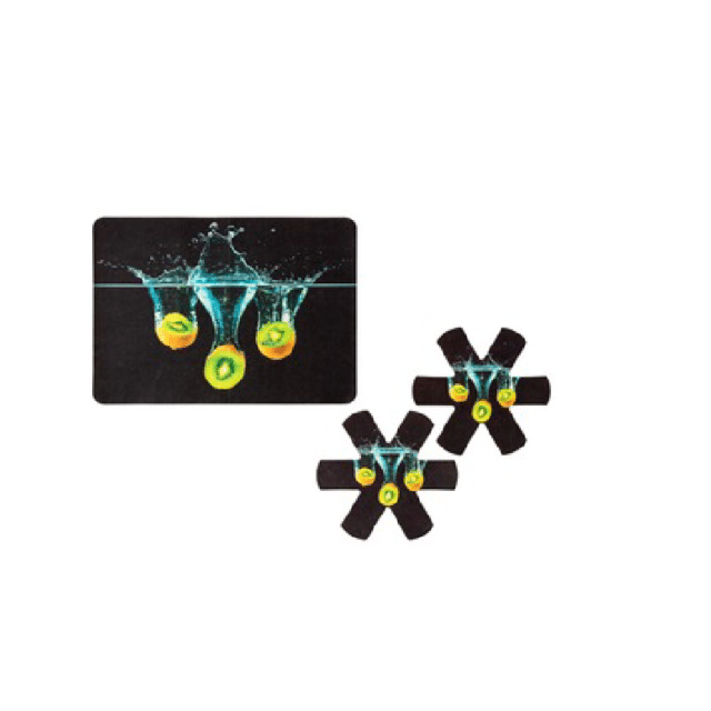 Pfannenschoner-Set Topfunterlage Kratzschutz Pfannen Herdabdeckung Frucht-Design Anti-Kratz-Einlage Pfanne Auflage für Herdplatte