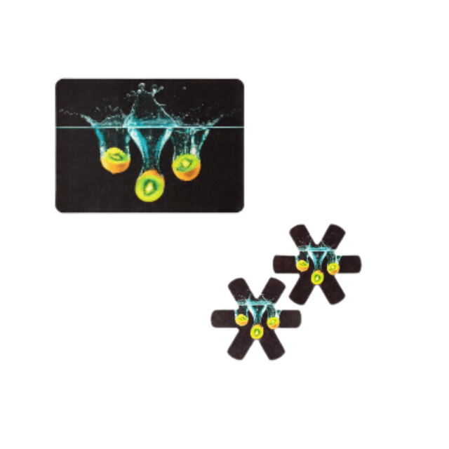 Pfannenschoner-Set Topfunterlage Kratzschutz Pfannen Herdabdeckung Frucht-Design Anti-Kratz-Einlage Pfanne Auflage für Herdplatte