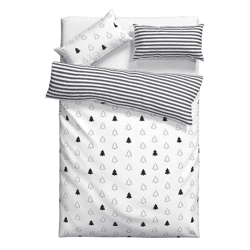 4,50 €/Stück – Wendebettwäsche-Set „Fischgrätmuster“ aus 100 % Baumwolle, ab 135×200 cm, Winterstil, sofort lieferbar ab 20 Stück