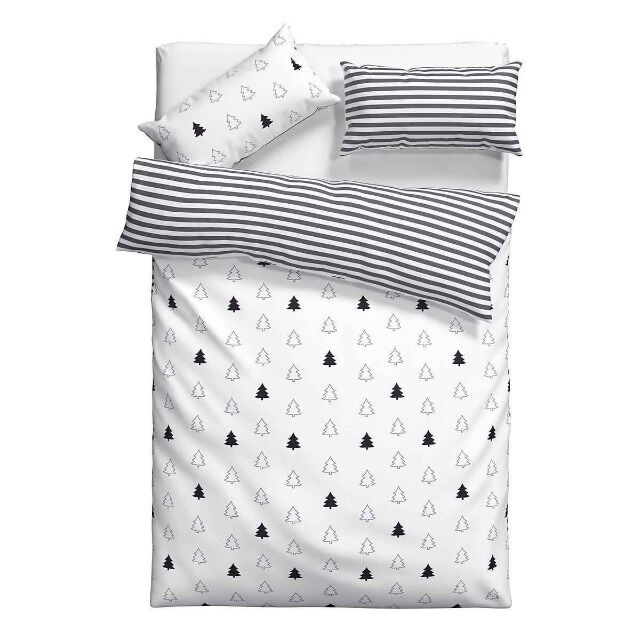 4,50 €/Stück – Wendebettwäsche-Set „Fischgrätmuster“ aus 100 % Baumwolle, ab 135×200 cm, Winterstil, sofort lieferbar ab 20 Stück