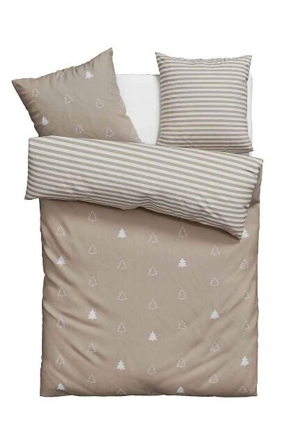 4,50 €/Stück – Wendebettwäsche-Set „Fischgrätmuster“ aus 100 % Baumwolle, ab 135×200 cm, Winterstil, sofort lieferbar ab 20 Stück