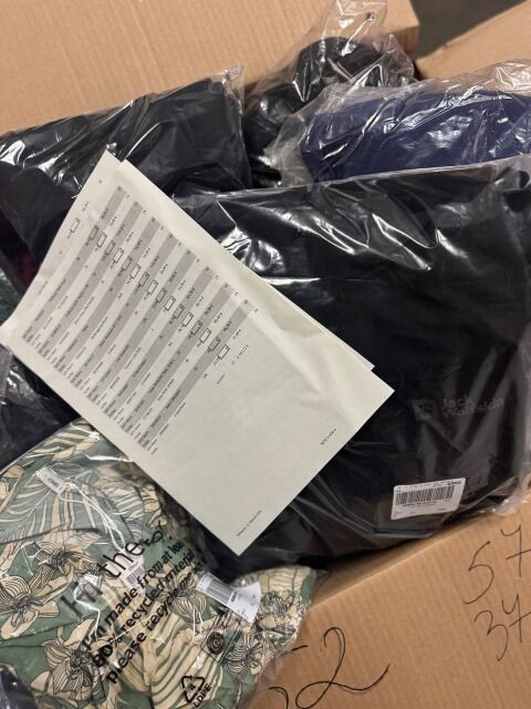 375 € für 57 Stk. Markenmix Damen & Herren – Lagerware, Rückläufer, Top-Marken wie Nike, Hilfiger, Levi’s, Mixgrößen, nur 6,58 €/Stk.