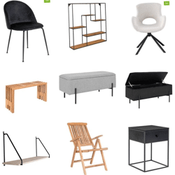 396 € – Lot Nr. 2: 11 Stück Markenmöbel (Mix), Kundenrückläufer, A-B-C Kategorie, Top-Marken wie House Nordic, Wenko, FLEXA, Matratzen & meh