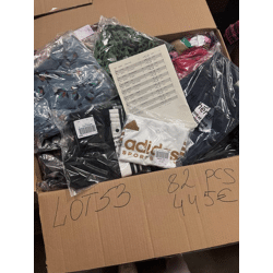 445 € – Markenmix Kleidung Damen & Herren, 82 Stück Kundenretouren, Top-Marken wie Nike, Tommy, Levi’s, Größen gemischt, sofort lieferbar