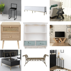 468 € – Posten Nr. 3: 13 Stück Markenmöbel-Mix (A/B/C), Kundenrückläufer, House Nordic, Clayre & Eef, Wenko, FLEXA, u. v. m.