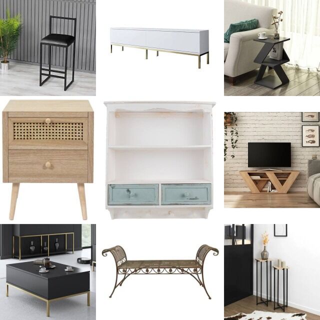 468 € – Posten Nr. 3: 13 Stück Markenmöbel-Mix (A/B/C), Kundenrückläufer, House Nordic, Clayre & Eef, Wenko, FLEXA, u. v. m.