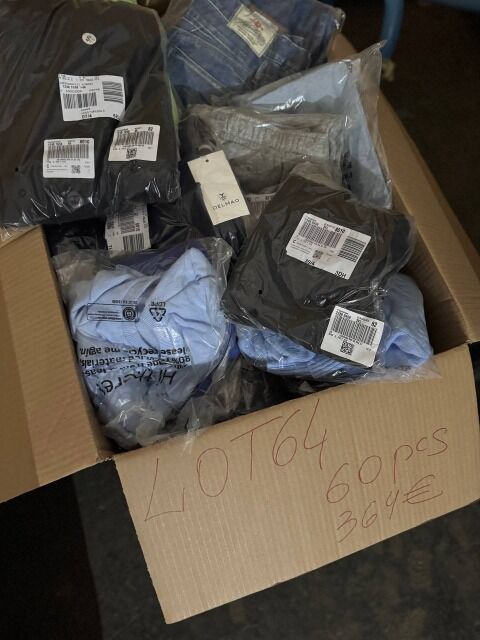 364 € – Markenbekleidung Mix Damen & Herren, 60 Stück, Kundenretouren, Top-Marken wie Nike, Adidas, Hilfiger, Levi’s, Puma, Guess