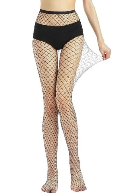 Fashion Fishnet Panty Hose - Stocking Medium Raster - Black