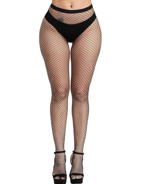 Fashion Fishnet Panty Hose - Stocking Medium Raster - Black