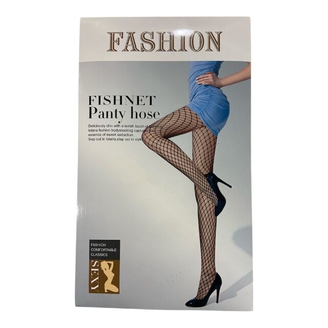 Fashion Fishnet Panty Hose - Stocking Medium Raster - Black