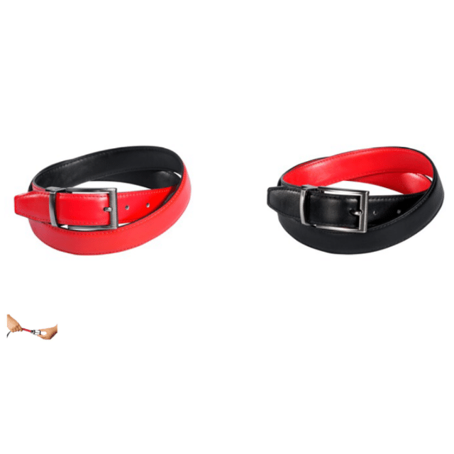 Wendegürtel Drehbarer Doppelgürtel 2 in 1 Zwei Seiten Gürtel mit 2 Farben Restposten