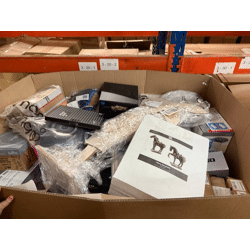 750 € – MIX-Palette P11 mit ca. 100 Stk., Haushaltsgeräte, Spielzeug, Möbel, A/B/C-Ware, ungeprüft, sofort verfügbar, Versand weltweit