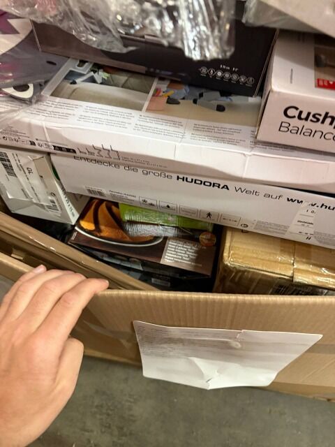 750 € – MIX-Palette P11 mit ca. 100 Stk., Haushaltsgeräte, Spielzeug, Möbel, A/B/C-Ware, ungeprüft, sofort verfügbar, Versand weltweit