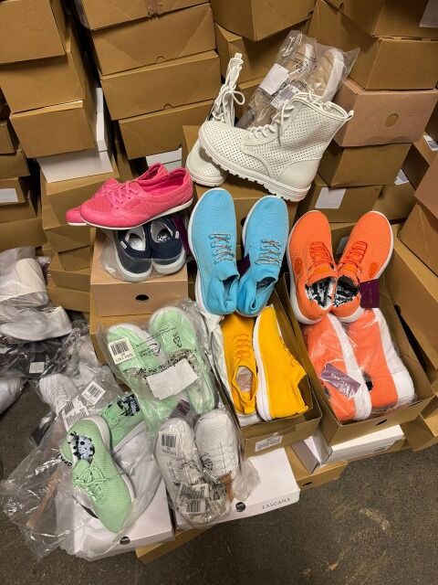 Ab 7,50 € pro Paar – 854 Damenschuhe auf Lager, Sneaker & Übergangsschuhe, EU-Marken, versandbereit, mit Fotos & Packingliste