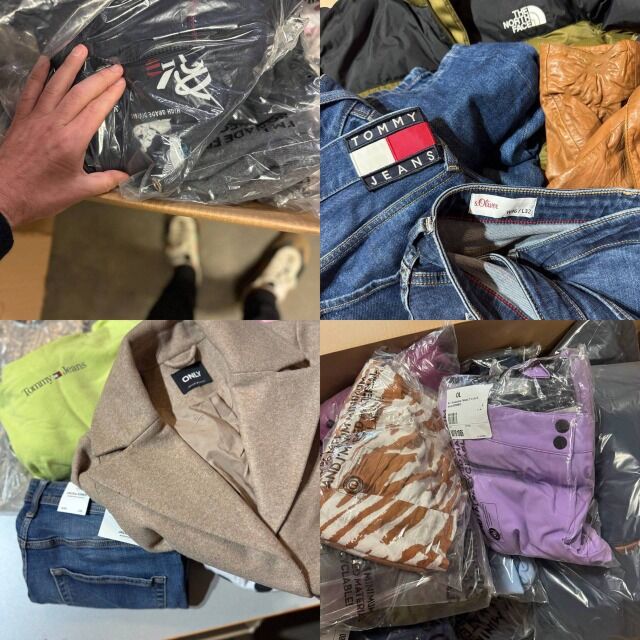 ab 8,40 € / kg – Markenkleidung Mix für Damen und Herren, Rückläufer, 25–1000 kg, Top-Marken, große Auswahl, direkt aus Deutschland