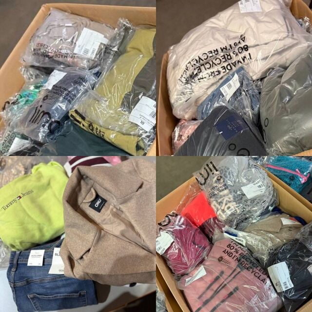 ab 8,40 € / kg – Markenkleidung Mix für Damen und Herren, Rückläufer, 25–1000 kg, Top-Marken, große Auswahl, direkt aus Deutschland