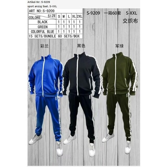 Jogging Freizeit Sport Hosen Anzug 2 Teilig Mix Gr. M-XXL, ab je 17,95 EUR