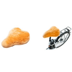 Fahrradsattelbezug Lammfell Fahrradsattel Lammfell-Bezug Weich Bequem Atmungsaktiv Restposten