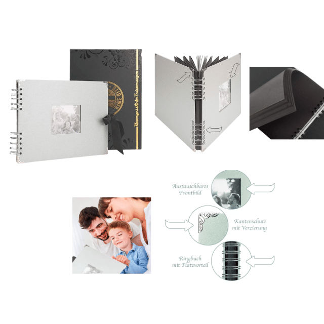 Fotobuch Scrapbook mit Geschenkverpackung DIY-Album Selbstgestalten Memory Book Geschenkidee Kreatives Tagebuch Restposten