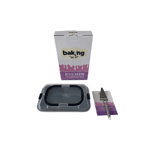 Kuchentransportbox Frischhaltebox für Gebäck Kuchenträger Blechkuchenbox Kuchenbehälter mit Griff Muffinbox mit Deckel Tortenbox Transport R
