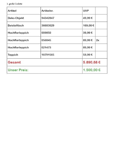 NEU Eingetroffen: Deko, Kleinmöbel und mehr - 1. große Corlette