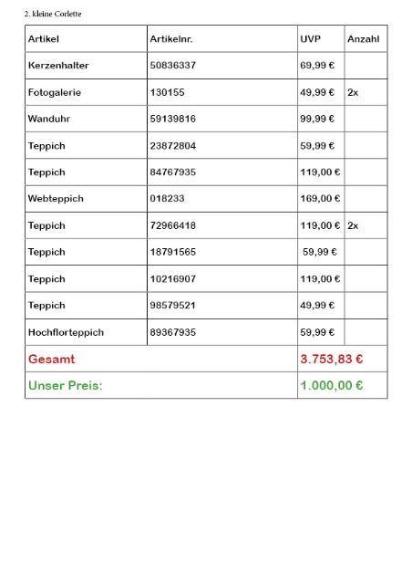 NEU Eingetroffen: Deko, Kleinmöbel und mehr - 2. kleine Corlette