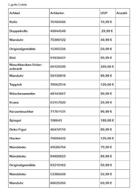 NEU Eingetroffen: Deko, Kleinmöbel und mehr - 2. große Corlette